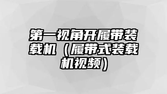 第一視角開履帶裝載機(jī)（履帶式裝載機(jī)視頻）