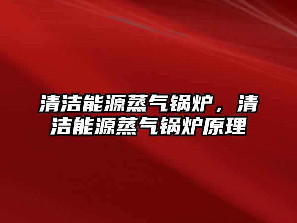 清潔能源蒸氣鍋爐，清潔能源蒸氣鍋爐原理