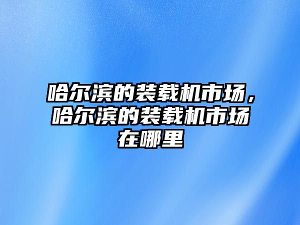 哈爾濱的裝載機(jī)市場(chǎng)，哈爾濱的裝載機(jī)市場(chǎng)在哪里