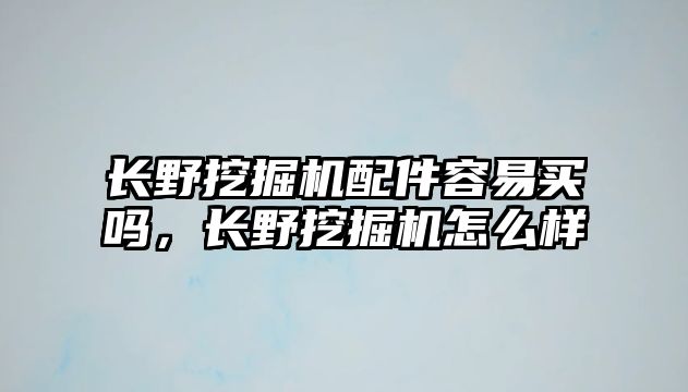 長野挖掘機配件容易買嗎，長野挖掘機怎么樣