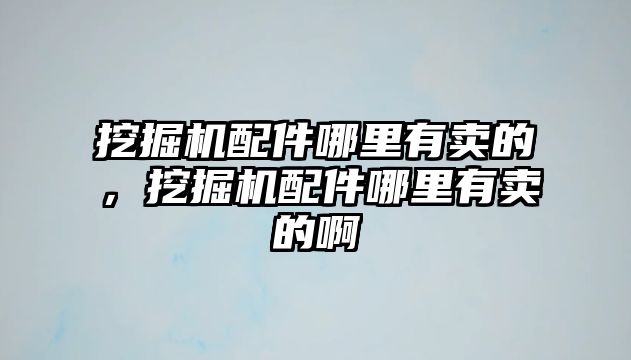 挖掘機配件哪里有賣的，挖掘機配件哪里有賣的啊