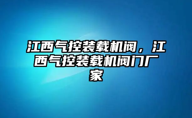 江西氣控裝載機閥，江西氣控裝載機閥門廠家