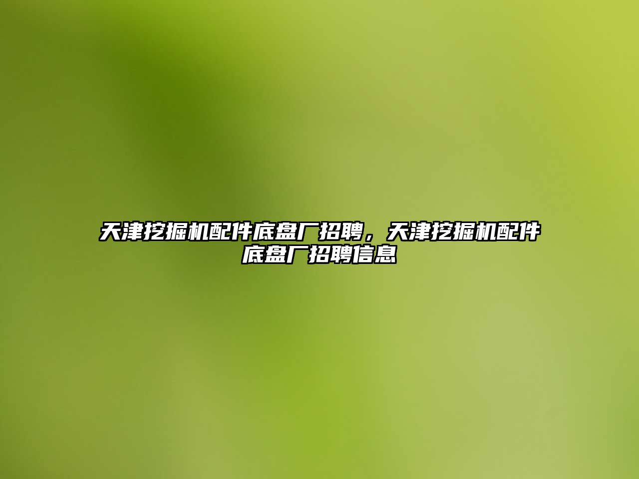 天津挖掘機配件底盤廠招聘，天津挖掘機配件底盤廠招聘信息