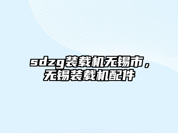 sdzg裝載機無錫市，無錫裝載機配件