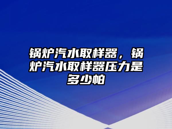 鍋爐汽水取樣器，鍋爐汽水取樣器壓力是多少帕