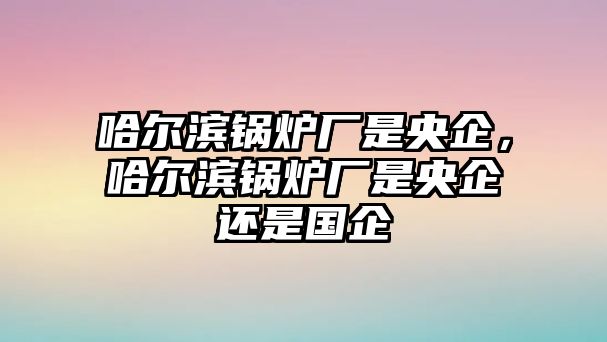 哈爾濱鍋爐廠是央企，哈爾濱鍋爐廠是央企還是國(guó)企