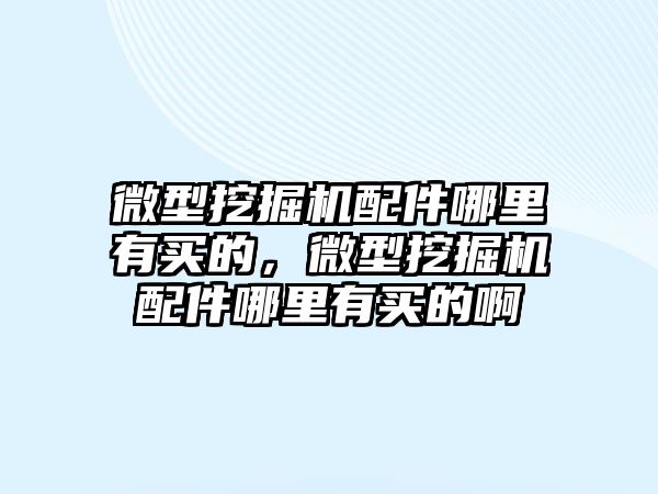 微型挖掘機(jī)配件哪里有買的，微型挖掘機(jī)配件哪里有買的啊