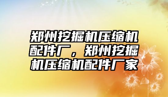 鄭州挖掘機壓縮機配件廠，鄭州挖掘機壓縮機配件廠家