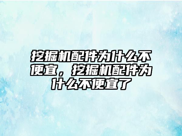 挖掘機配件為什么不便宜，挖掘機配件為什么不便宜了