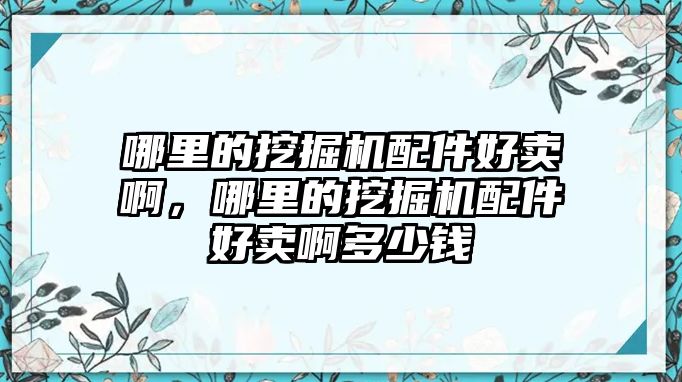 哪里的挖掘機(jī)配件好賣啊，哪里的挖掘機(jī)配件好賣啊多少錢