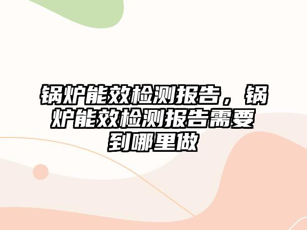 鍋爐能效檢測(cè)報(bào)告，鍋爐能效檢測(cè)報(bào)告需要到哪里做