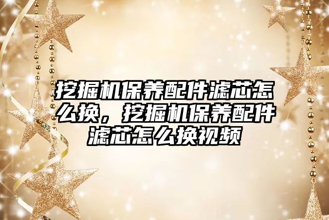 挖掘機保養(yǎng)配件濾芯怎么換，挖掘機保養(yǎng)配件濾芯怎么換視頻