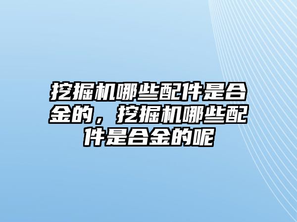 挖掘機(jī)哪些配件是合金的，挖掘機(jī)哪些配件是合金的呢