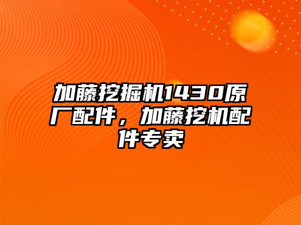 加藤挖掘機(jī)1430原廠配件，加藤挖機(jī)配件專賣