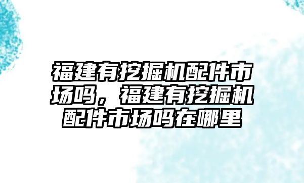 福建有挖掘機(jī)配件市場嗎，福建有挖掘機(jī)配件市場嗎在哪里