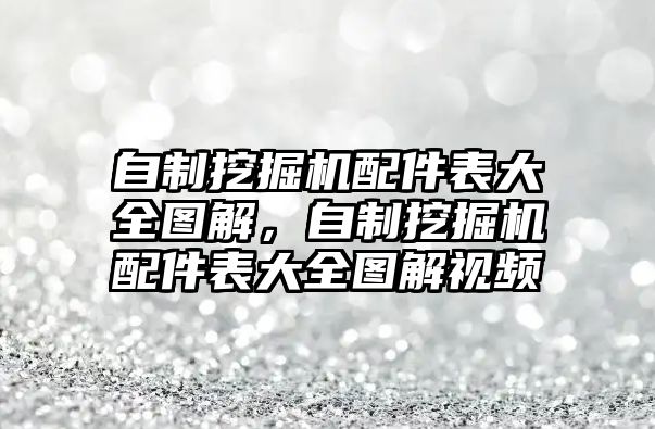 自制挖掘機配件表大全圖解，自制挖掘機配件表大全圖解視頻