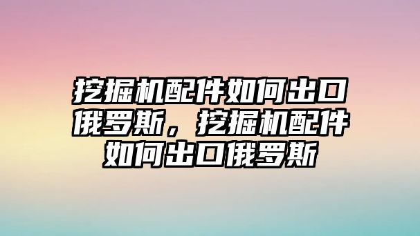 挖掘機(jī)配件如何出口俄羅斯，挖掘機(jī)配件如何出口俄羅斯