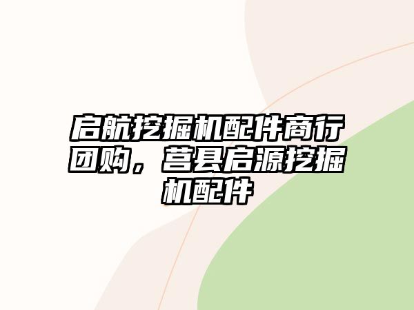 啟航挖掘機(jī)配件商行團(tuán)購(gòu)，莒縣啟源挖掘機(jī)配件