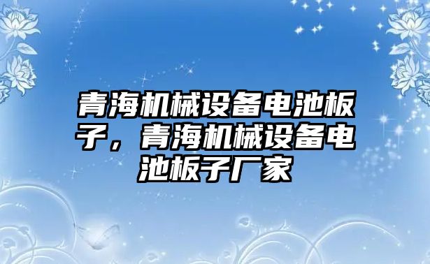 青海機械設(shè)備電池板子，青海機械設(shè)備電池板子廠家