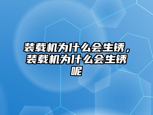 裝載機(jī)為什么會(huì)生銹，裝載機(jī)為什么會(huì)生銹呢