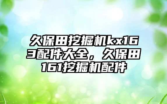 久保田挖掘機kx163配件大全，久保田161挖掘機配件