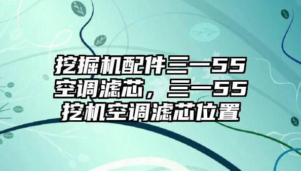 挖掘機(jī)配件三一55空調(diào)濾芯，三一55挖機(jī)空調(diào)濾芯位置