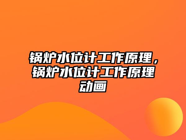 鍋爐水位計工作原理，鍋爐水位計工作原理動畫