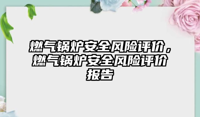 燃?xì)忮仩t安全風(fēng)險評價，燃?xì)忮仩t安全風(fēng)險評價報告