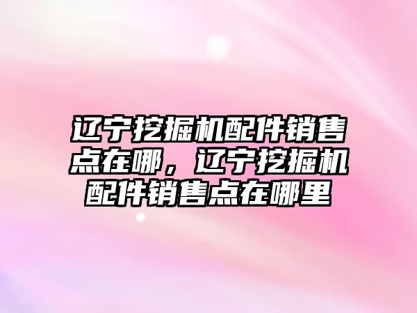 遼寧挖掘機配件銷售點在哪，遼寧挖掘機配件銷售點在哪里