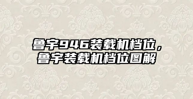 魯宇946裝載機(jī)檔位，魯宇裝載機(jī)檔位圖解