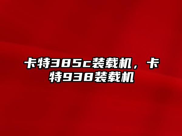 卡特385c裝載機(jī)，卡特938裝載機(jī)