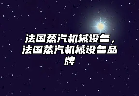 法國(guó)蒸汽機(jī)械設(shè)備，法國(guó)蒸汽機(jī)械設(shè)備品牌