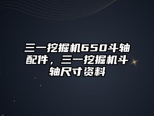 三一挖掘機650斗軸配件，三一挖掘機斗軸尺寸資料