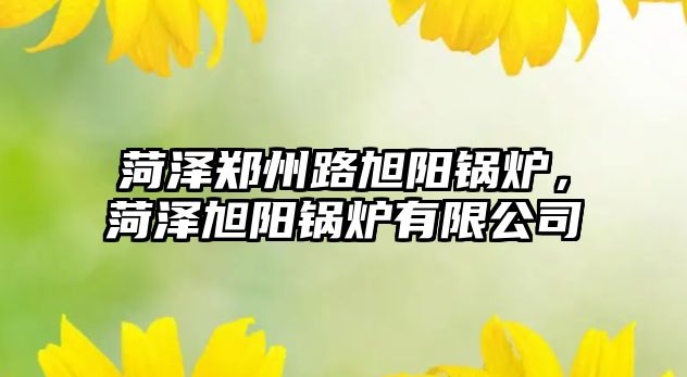 菏澤鄭州路旭陽鍋爐，菏澤旭陽鍋爐有限公司