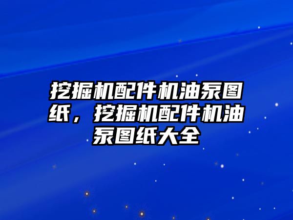 挖掘機(jī)配件機(jī)油泵圖紙，挖掘機(jī)配件機(jī)油泵圖紙大全