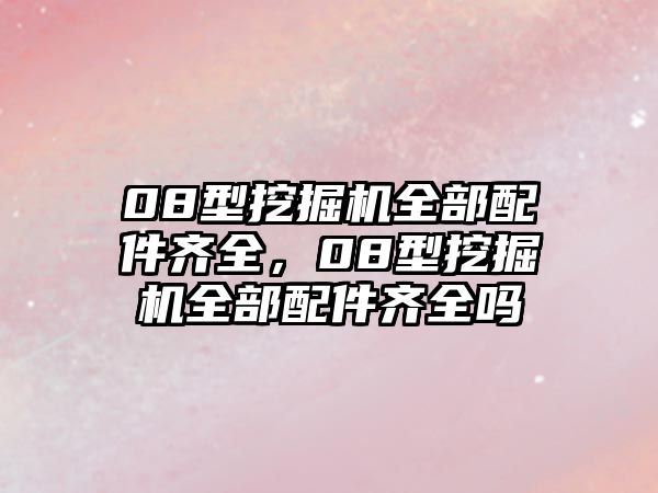 08型挖掘機全部配件齊全，08型挖掘機全部配件齊全嗎