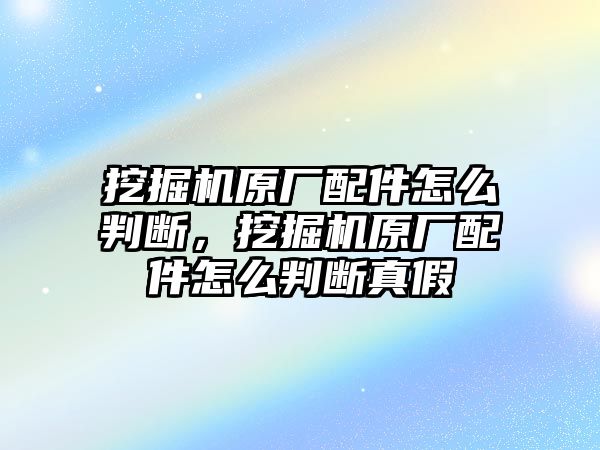 挖掘機原廠配件怎么判斷，挖掘機原廠配件怎么判斷真假