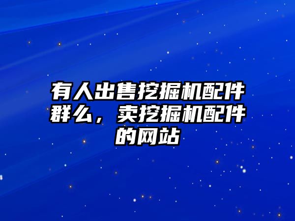 有人出售挖掘機配件群么，賣挖掘機配件的網(wǎng)站