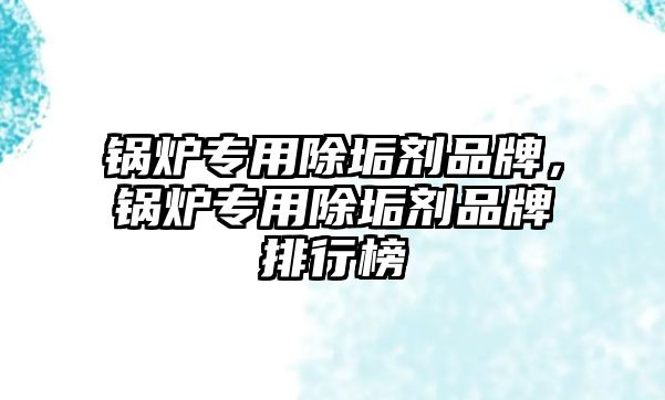 鍋爐專用除垢劑品牌，鍋爐專用除垢劑品牌排行榜