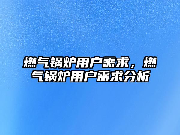 燃?xì)忮仩t用戶(hù)需求，燃?xì)忮仩t用戶(hù)需求分析