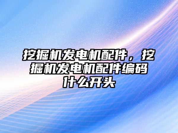 挖掘機發(fā)電機配件，挖掘機發(fā)電機配件編碼什么開頭