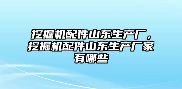 挖掘機配件山東生產(chǎn)廠，挖掘機配件山東生產(chǎn)廠家有哪些