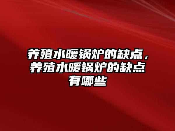 養(yǎng)殖水暖鍋爐的缺點，養(yǎng)殖水暖鍋爐的缺點有哪些