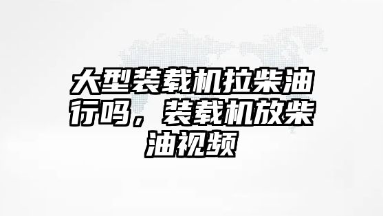 大型裝載機(jī)拉柴油行嗎，裝載機(jī)放柴油視頻