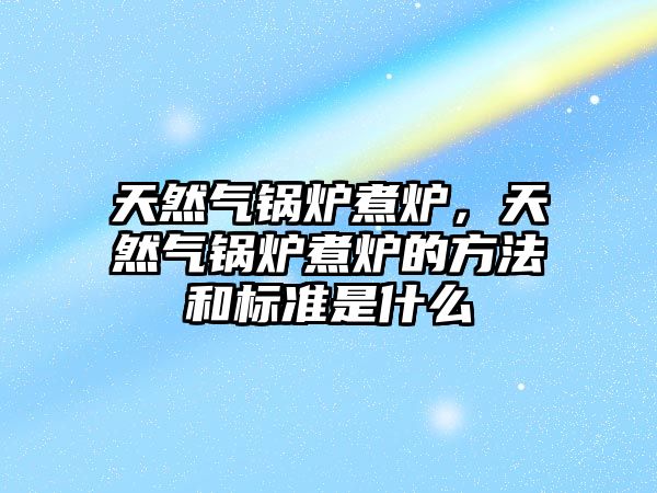 天然氣鍋爐煮爐，天然氣鍋爐煮爐的方法和標準是什么