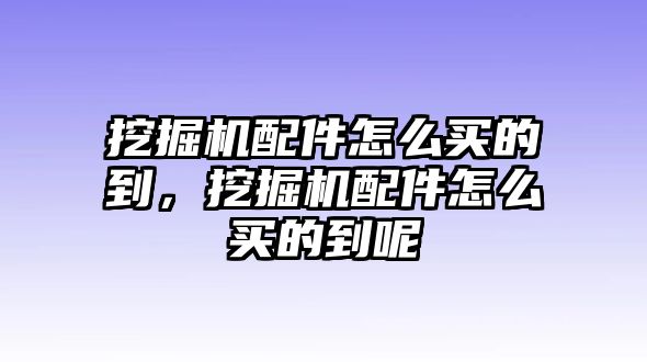 挖掘機配件怎么買的到，挖掘機配件怎么買的到呢