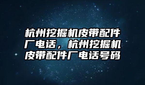 杭州挖掘機(jī)皮帶配件廠電話，杭州挖掘機(jī)皮帶配件廠電話號(hào)碼