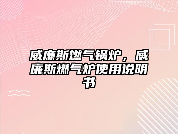 威廉斯燃?xì)忮仩t，威廉斯燃?xì)鉅t使用說明書