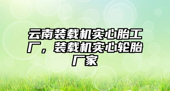 云南裝載機實心胎工廠，裝載機實心輪胎廠家