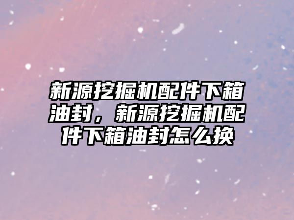 新源挖掘機配件下箱油封，新源挖掘機配件下箱油封怎么換